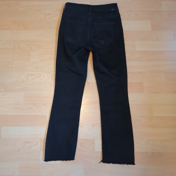 MOTHER Insider Crop Step Fray Black Jeans - Picture 5 of 12